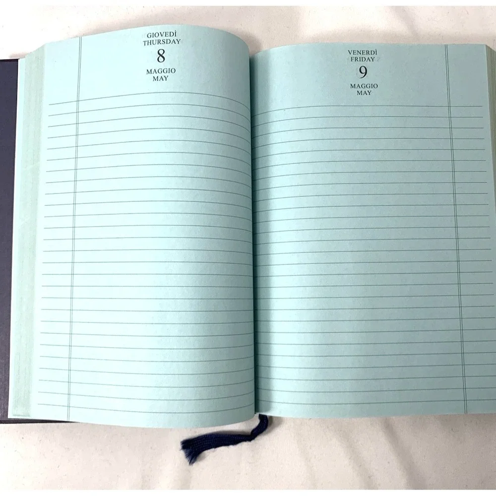 Prada Diary Diario‎ Calendar Planner Journal Book 2003 Italian Gold Edges CLEAN
